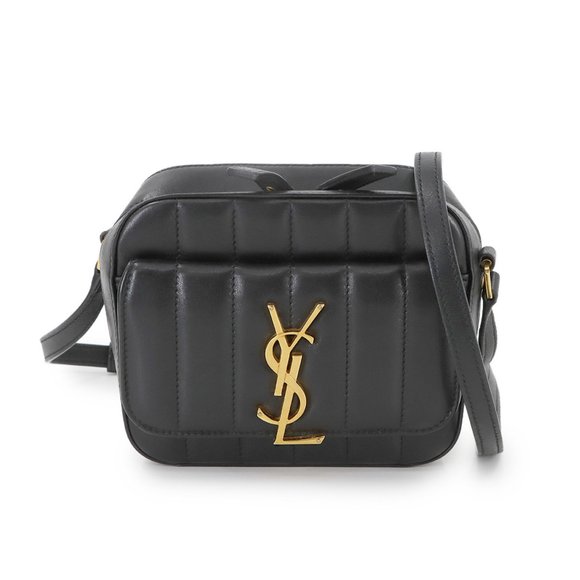 SAINT LAURENT Black Leather Shoulder Bag - Picture 1 of 10